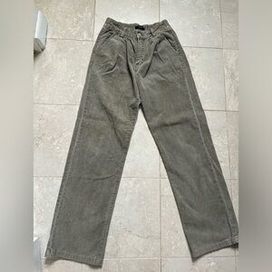 Forever 21 grey/sage green corduroy pants, XS